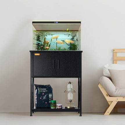 VEVOR Aquariumstandaard, 20 gallon aquariumstandaard, 65 x 42 x 81 cm staal en MDF schildpadtankstandaard, 76 kg laadvermogen, reptielentankstandaard met opbergkast en ingebouwde voeding