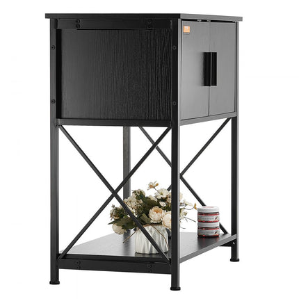 VEVOR Aquariumstandaard, 20 gallon aquariumstandaard, 65 x 42 x 81 cm staal en MDF schildpadtankstandaard, 76 kg laadvermogen, reptielentankstandaard met opbergkast en ingebouwde voeding