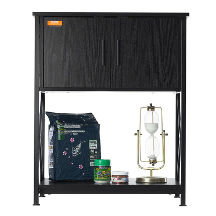 VEVOR Aquariumstandaard, 20 gallon aquariumstandaard, 65 x 42 x 81 cm staal en MDF schildpadtankstandaard, 76 kg laadvermogen, reptielentankstandaard met opbergkast en ingebouwde voeding