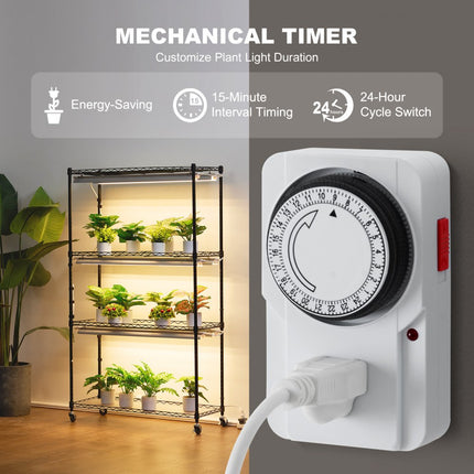 VEVOR plantenstandaard plantenplank met plantenlamp 4 niveaus 180W 90x35x150cm