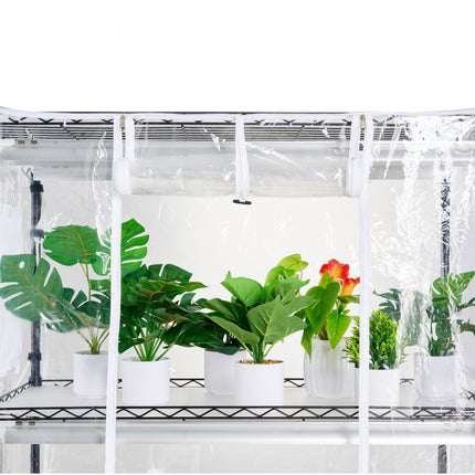 VEVOR plantenstandaard plantenplank 6xkweeklampen 4 niveaus 180W 90x35x150cm