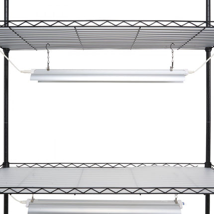 VEVOR plantenstandaard plantenplank met plantenlamp 4 niveaus 90W 90x35x150cm