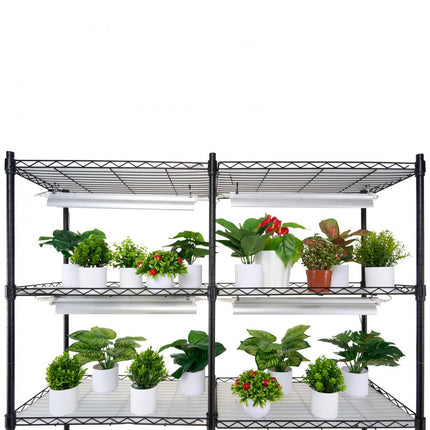 VEVOR plantenstandaard plantenplank met plantenlamp 6 niveaus 200W 90x35x150cm