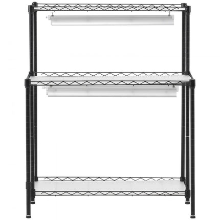 VEVOR plantenstandaard plantenplank met plantenlamp 6 niveaus 192W 75x35x180cm