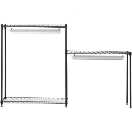 VEVOR plantenstandaard plantenplank met plantenlamp 6 niveaus 192W 75x35x180cm