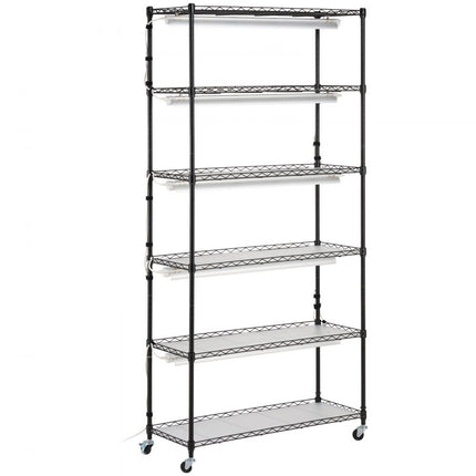 VEVOR plantenstandaard plantenplank met plantenlamp 6 niveaus 150W 90x35x180cm