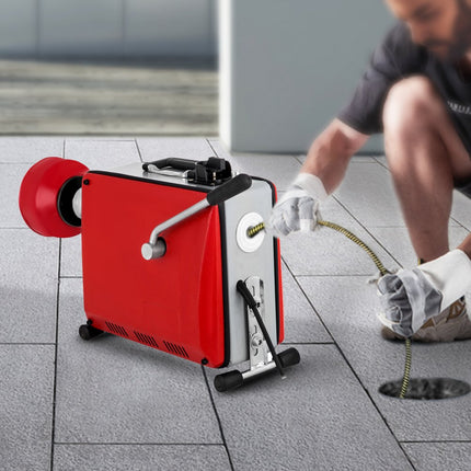 VEVOR Buisreinigingsmachine 390 W Buisreinigingsapparaat 400 Tpm Afvoerreiniger Buisreinigingsmachine met Snel Vervangbare Koppen, Vooruit en Achteruit Schakelaar Geschikt voor Buizen van 20-100 mm