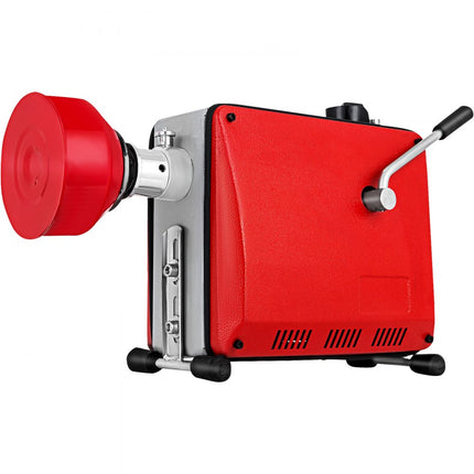 VEVOR Buisreinigingsmachine 390 W Buisreinigingsapparaat 400 Tpm Afvoerreiniger Buisreinigingsmachine met Snel Vervangbare Koppen, Vooruit en Achteruit Schakelaar Geschikt voor Buizen van 20-100 mm