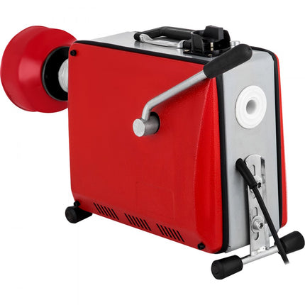 VEVOR Buisreinigingsmachine 390 W Buisreinigingsapparaat 400 Tpm Afvoerreiniger Buisreinigingsmachine met Snel Vervangbare Koppen, Vooruit en Achteruit Schakelaar Geschikt voor Buizen van 20-100 mm