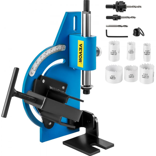 VEVOR Pijpuitklinker Tube Inkeping Kit 0-60 Graden met 9 st Bimetaal 2 Boren