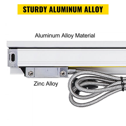 VEVOR Precisie Lineaire Schalen, 10 inch 5VDC Lineaire Schaal, 3,7 kg Lineaire Schaalset, Lineaire Schaal met Lengtes van 250 mm en 1000 mm, 3 m Lineaire Elektronische Weegschaal Elektronische Liniaal