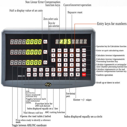 VEVOR 3 Axis Digitale Uitlezing Draaibank Machine Boornauwkeurigheid Lineaire Encoder