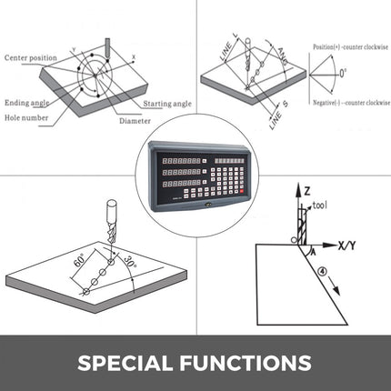 VEVOR 3 Axis Digitale Uitlezing Draaibank Machine Boornauwkeurigheid Lineaire Encoder