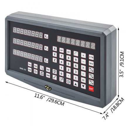 VEVOR 3 Axis Digitale Uitlezing Draaibank Machine Boornauwkeurigheid Lineaire Encoder