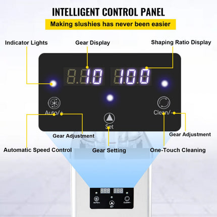 VEVOR Commerciële Slush-ijsmachine Ijsmaker Roestvrij Staal 6L Slushy-machine