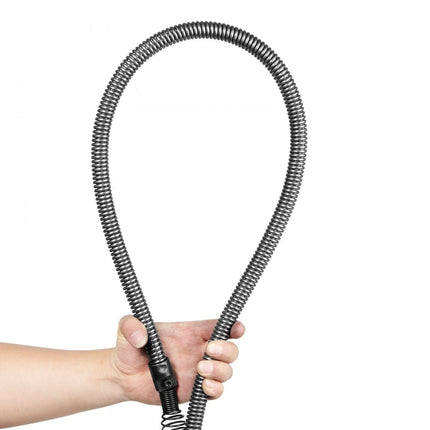 VEVOR leidingreinigingskabel 30 mx 19 mm, leidingreinigingskabel van staal en 4 messen voor buizen van 100 tot 200 mm, leidingreinigingskabel met binnenkern voor gootsteen, afvoerputje, toilet