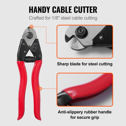 VEVOR draadkabel 91,5 mx 3,18 mm staalkabel roestvrij staalkabel 7x7 patroon roestvrij staaldraad roestvrij staal 316 trellisdraad ca. 626 kg breeksterkte draadkabel ideaal voor kerstverlichting decoraties waslijn