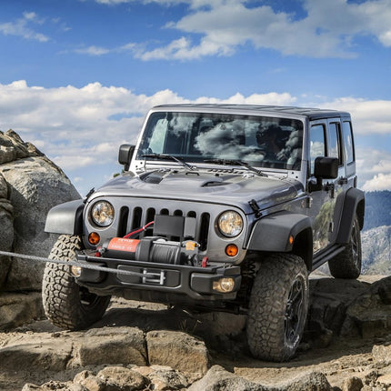 VEVOR Elektrische Lier 12V Winch 3000lbs/1361kg Offroad Motor Lierkabel Elektrische Lier Staalkabel met Draadloze Afstandsbediening Zwart Ideaal voor