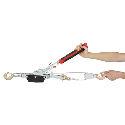 VEVOR liertrekker, 4 ton (8.818 lbs) trekvermogen, 10ft (3m) staalkabel, 3 haken, heavy duty dual-speed rateltrekker, auto-takelkabeltrekker, ideaal voor voertuigredding