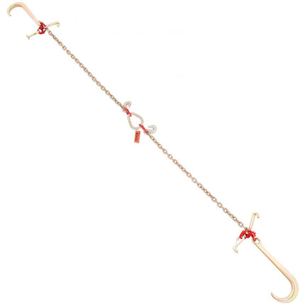 VEVOR hoofdstel met V-ketting, maximale werklast van 9620 lbs, 5/16'' x 3' G80 sleepketting met RTJ-clusterhaak, DOT-gecertificeerd, gegalvaniseerd mangaanstaal en D-sluiting, voor hef- en verplaatsingsactiviteiten