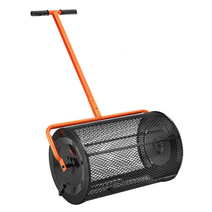 VEVOR Compoststrooier van staal Turfmosstrooier 1,27x2cm gaasmand Tuingazonstrooier Handgreeplengte verstelbaar van 62 tot 67,5cm 61cm metalen gaasmand Ideaal voor kunstmest zoals compostmestgrond veenmos