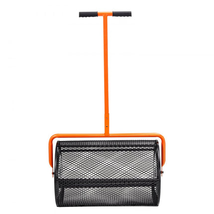 VEVOR Compoststrooier van staal Turfmosstrooier 1,27x2cm gaasmand Tuingazonstrooier Handgreeplengte verstelbaar van 62 tot 67,5cm 61cm metalen gaasmand Ideaal voor kunstmest zoals compostmestgrond veenmos