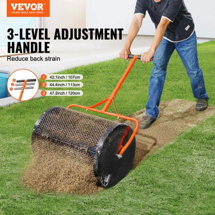 VEVOR compoststrooier kunstmeststrooier meststrooier tuinstrooier zaadstrooier 60cm