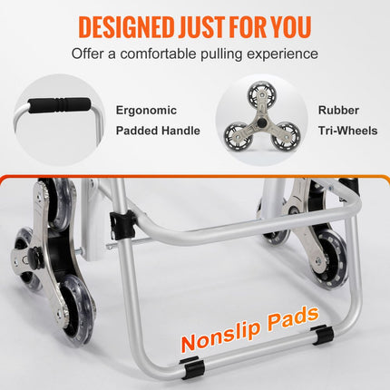 VEVOR steekwagen trap steekwagen trap klimmer met waterdichte tas en zitting