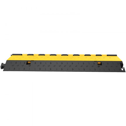 VEVOR Kabelbrug 4-delige Kabelgoot 2-kanaals rubberen kabelbeschermingsbeschermer Ramp Warehouse School Heavy-Duty