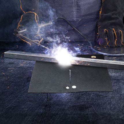 VEVOR lasdeken 305 x 305 x 3 mm lasdeken 982 ℃ hittebestendigheid hittebeschermingsstof hittebeschermingsmat koolstofvezel blusdeken brandwerende pad brandwerende mat brandmat zwart