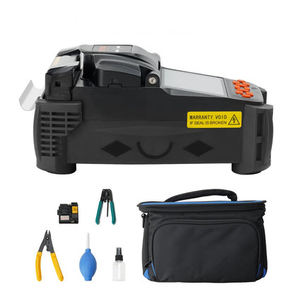 VEVOR glasvezellasmachine 6 motoren fusielasmachine vezeldiameter 125-150μm (mantel) 250-1000μm (coating) smeltverlies van 0,01 dB (MM) Geschikt voor SM MM DS NZDS UI BUI EDF