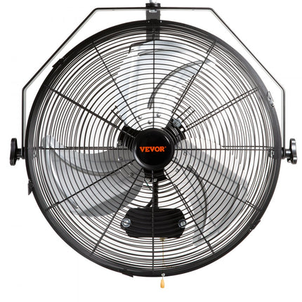 VEVOR wandventilator 57 cm waterdichte oscillerende wandventilator 3 snelheden 4150 CFM commerciële woonventilator voor koeling magazijn kas werkplaats terras zwart