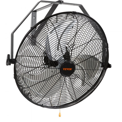 VEVOR wandventilator 57 cm waterdichte oscillerende wandventilator 3 snelheden 4150 CFM commerciële woonventilator voor koeling magazijn kas werkplaats terras zwart