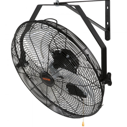VEVOR wandventilator 57 cm waterdichte oscillerende wandventilator 3 snelheden 4150 CFM commerciële woonventilator voor koeling magazijn kas werkplaats terras zwart