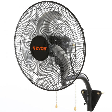 VEVOR wandventilator, 17,5" wandventilator 4000 CFM 3 snelheden residentiële en commerciële ventilator voor het koelen van magazijnen, kassen, werkplaatsen, patio's en kelders, zwart