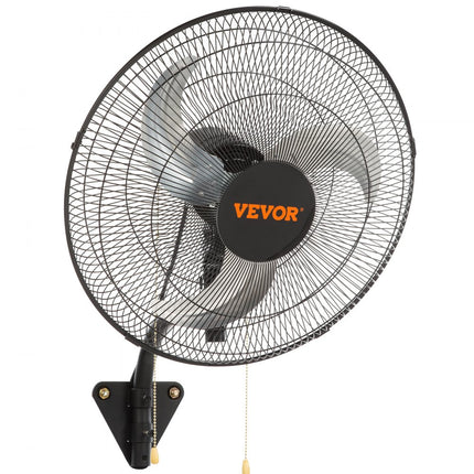 VEVOR wandventilator, 17,5" wandventilator 4000 CFM 3 snelheden residentiële en commerciële ventilator voor het koelen van magazijnen, kassen, werkplaatsen, patio's en kelders, zwart