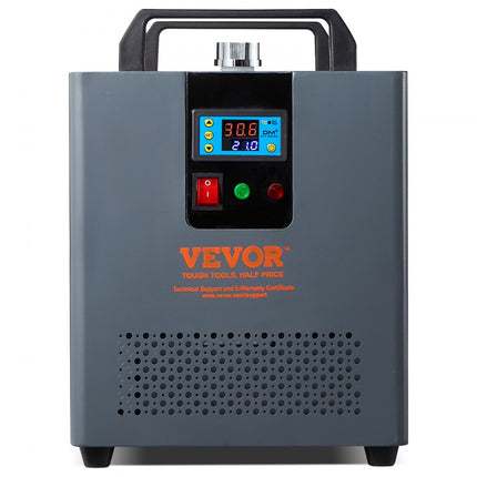 Vevor Industriële Waterkoeler Laser Koeler Koelsysteem Met Ingebouwde Compressor 12L Watertank Capaciteit, 7.2L/min Max. Stroomsnelheid, 200W Koelcapaciteit Voor CO2 Lasergraveermachine Koelmachine