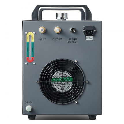 VEVOR Industriële Water Chiller CW-3000 80W Luchtgekoeld Industrieel Water Chiller Koelsysteem met 12L Watertank Capaciteit 12L/min Max. Debiet voor Lasergraveermachine Koelmachine