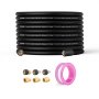 VEVOR leidingreinigingsslangenset M22-14mm aansluiting leidingreinigingsset max. 289.58bar rioolreiniger 19.1mm buigradius hogedrukreiniger toebehoren afvoer professionele pijpenrager PVC polyester