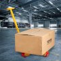 VEVOR 3T transportwagen met handvat 425x335x116mm transportrollen van koolstofstaal industrierol met 3x 360° PU wielen rol Ф165x10mm draaibare plaat meubeltransporthulp transportrol