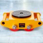 VEVOR 4x gepantserde rollen 8T transportchassis 280x210x105 mm koolstofstalen transportrollen industriële rol met 4 PU-richtingswielen rol Ф 135x9 mm draaibare plaat meubel transporthulp transportrol