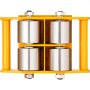 VEVOR 4x gepantserde rollen 12T transportchassis 280x210x105mm transportrollen met 4 richtingswielen van koolstofstaal industrierol Ф 135x9mm draaibare plaat meubeltransporthulp transportrol