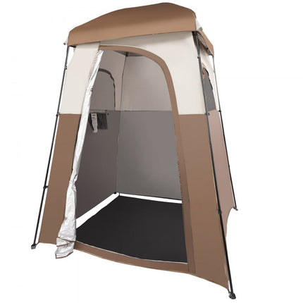 VEVOR Douchetent, Omkleedtent, Toilettent, 66" x 66" x 88" Tent, 1 Persoons Kleedkamer, Privacytent met Zakken, Ophangtouw & Waslijn, voor Aankleden, Omkleden, Toilet, Badkamer