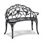 VEVOR tuinbank terrasbank van metaal, 987 mm parkbank rustbank 2118 kg draagvermogen, 3 persoons tuin- en parkbank met rugleuning en armleuningen, vintage bank voor tuin, park, erf, veranda
