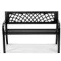 VEVOR tuinbank terrasbank van metaal, 1163 mm parkbank rustbank 218 kg draagvermogen, 3 persoons tuin- en parkbank met rugleuning en armleuningen, vintage bank voor tuin, park, binnenplaats, veranda