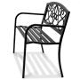 VEVOR tuinbank terrasbank van metaal, 127 cm parkbank rustbank 250 kg draagvermogen, 3-persoons tuin- en parkbank met rugleuning en armleuningen, vintage bank voor tuin, park, tuin, veranda