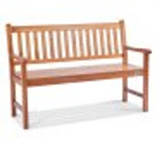 VEVOR tuinbank 127cm hout 363kg parkterras parkbank 3 zits