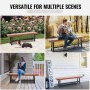 VEVOR tuinbank 160cm hout 227kg parkterras parkbank 3 zits