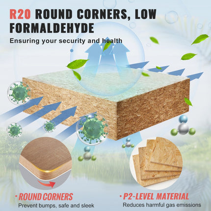 VEVOR tafelblad 25mm spaanplaat 2000x800mm houten plaat P2 materiaal melaminehars gecoate spaanplaat 100kg draagvermogen bureaublad ideaal voor werkbank reparatie werkbank kantoortafel