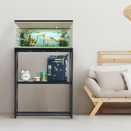 VEVOR Aquariumstandaard, 20 gallon aquariumstandaard, 25" x 13" x 30" stalen schildpadtankstandaard, 180 lb laadvermogen, reptielentankstandaard met opbergruimte, hardwareset en antislipvoetjes